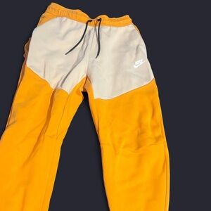 Nike Kids Yellow and Cream Joggers